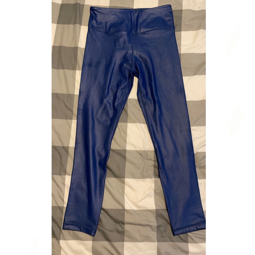 Zyia Blue Metallic leggings